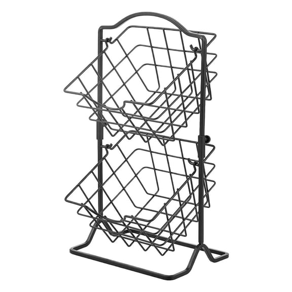 Axioma acituna 2-Tier Dish Rack Dish Drainers Kitchen Supplies Storage Rack Draining Black