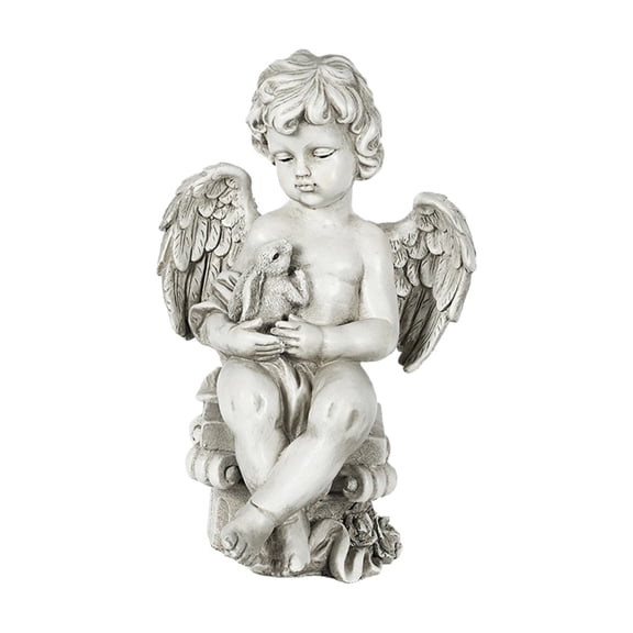 Axioma angel yard Statue Figurines Memorial Gift Waterproof for Park Home Patio Desktop Angel Hugs Rabbit