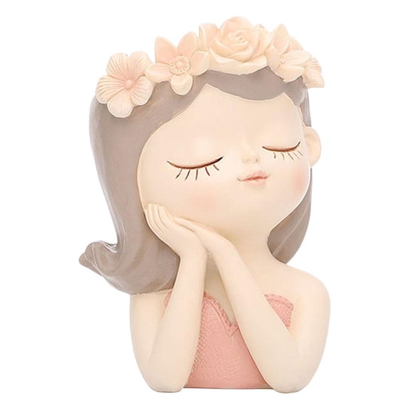 Axioma meriglare Girl Head Face Plant Pots Elegant Women Bust Flower Vases