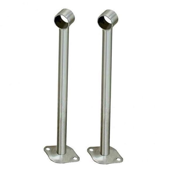 Axioma of 2 Stainless Steel Wardrobe Lever Wall Mounted Support Ceiling-Mount Bracket Rod Holder Support Hanger