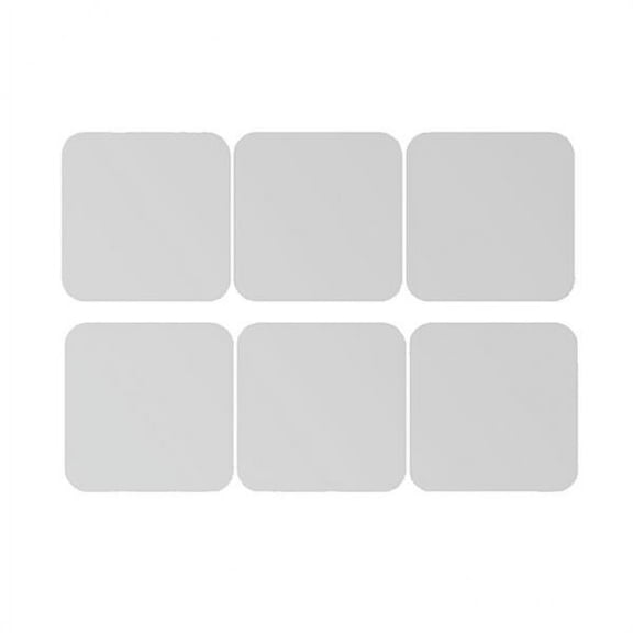 Axioma of 6 Self Adhesive Mirror Sticker Wall Decal Paper with Mirror Effect Makeup Decor - 14-28cm - 0.1cm Thickness