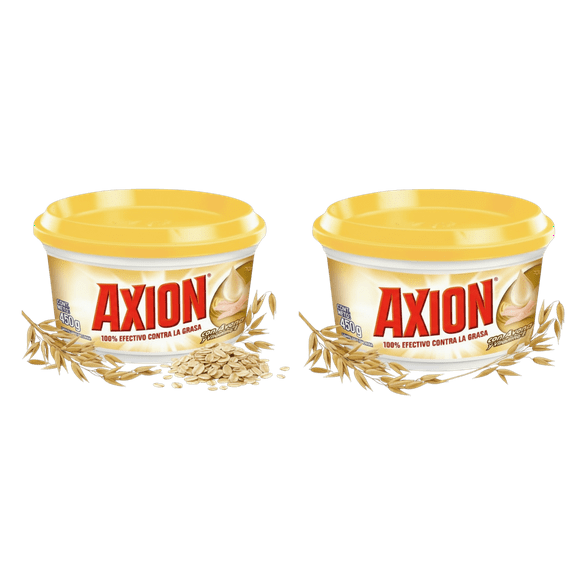 Axion Dishwashing Cream Oatmeal & Vitamin E (450g 2Pack) - Imported from Colombia