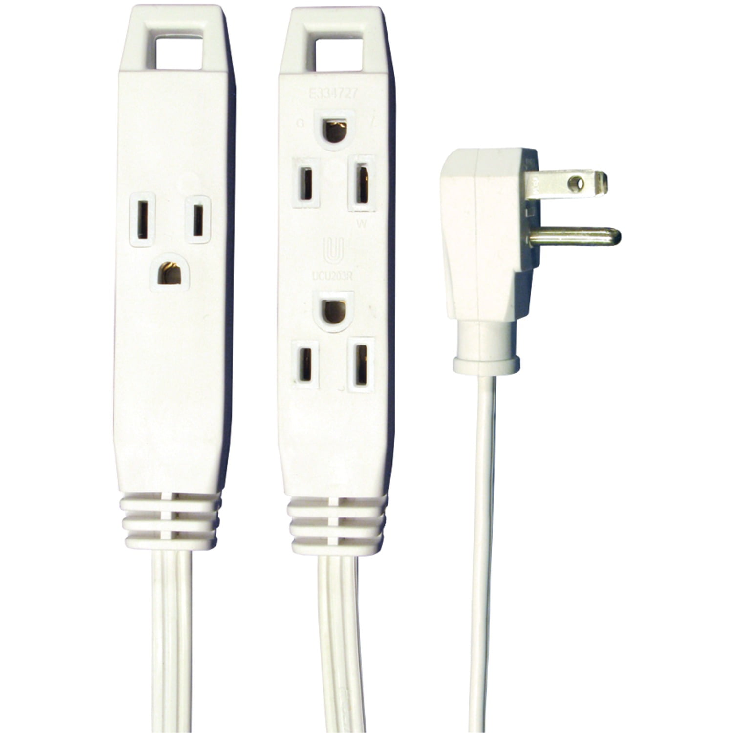 Axis 3-outlet Indoor Extension Cord, 8ft (white) 3 Pack