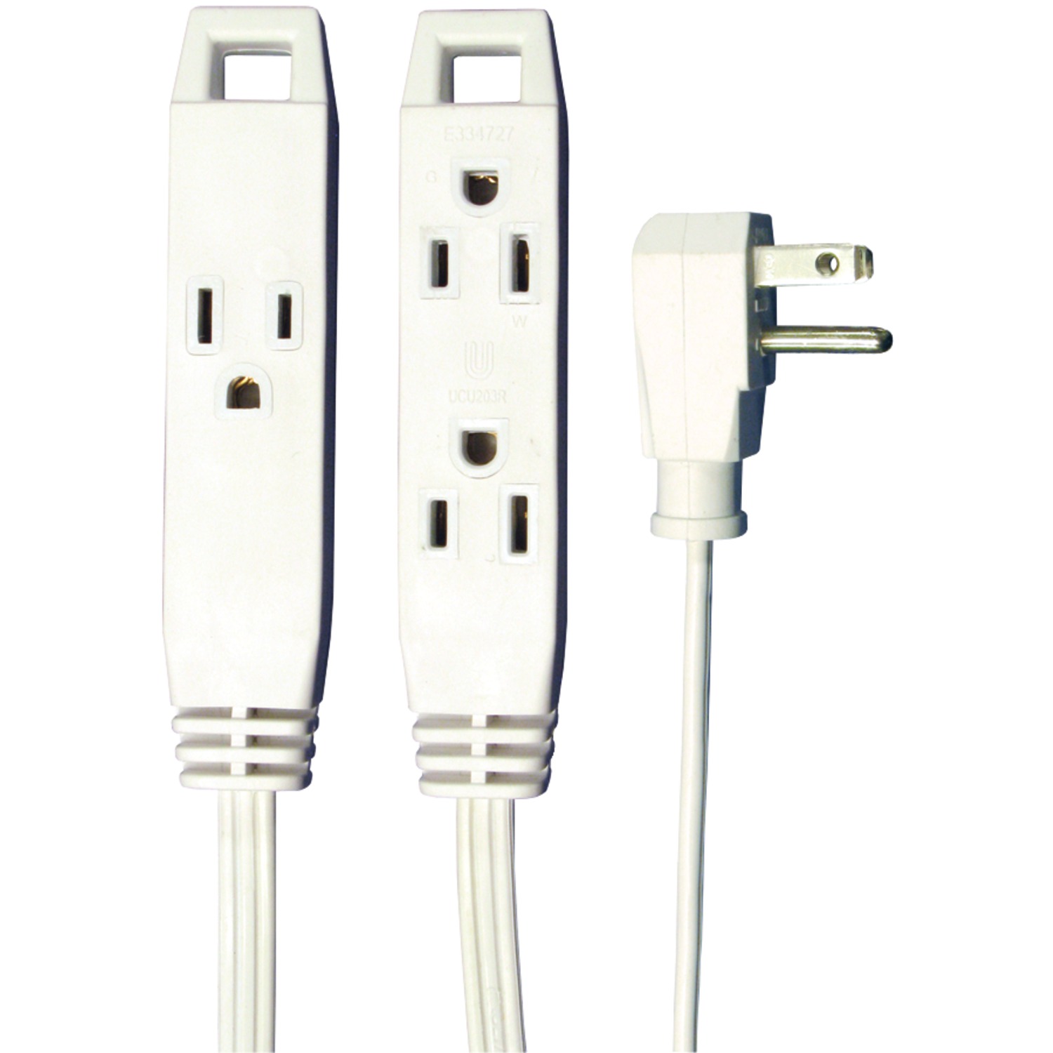 Axis 3-outlet Indoor Extension Cord, 8ft (white) 4 Pack - image 1 of 11