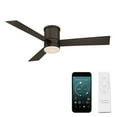 thumbnail image 1 of Axis 52" Bronze Dimmable LED Smart Flush Mount Ceiling Fan with Remote Control, 1 of 7