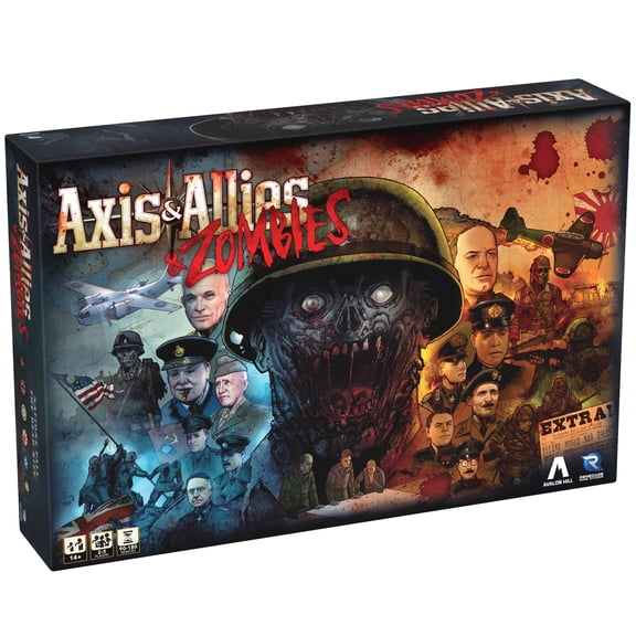 Axis & Allies: Zombies - Survival War Board Game, An Alternate WWII History Edition, Zombie Miniatures, Strategy & Area Control, Ages 14+, 2-5 Players
