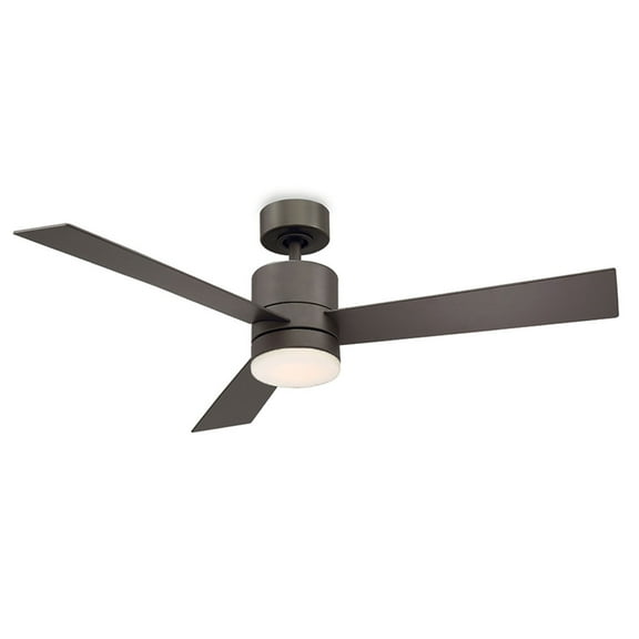 Axis Indoor and Outdoor 3-Blade Smart Ceiling Fan 52in Bronze with 3000K LED Light Kit and Remote Control