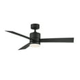 thumbnail image 1 of Axis Indoor and Outdoor 3-Blade Smart Ceiling Fan 52in Matte Black with 3000K LED Light Kit and Remote Control, 1 of 4