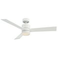 thumbnail image 1 of Axis Indoor and Outdoor 3-Blade Smart Ceiling Fan 52in Matte White with 3000K LED Light Kit and Remote Control, 1 of 4