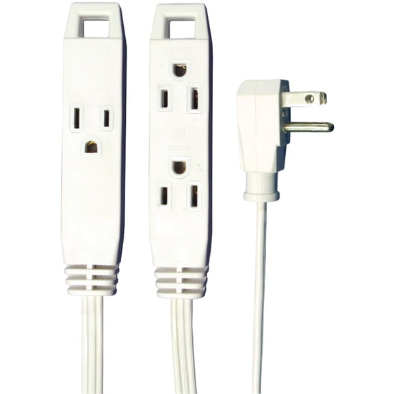 Axis White Grounded Extension Cord, 24 Pack