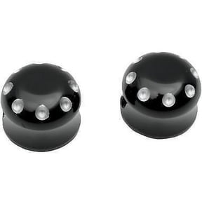 Axle Caps, Gloss Black Powdercoat - Front