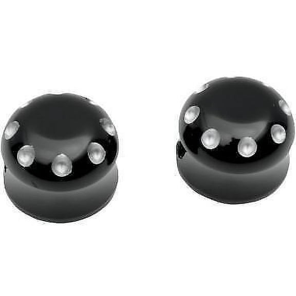 Axle Caps, Gloss Black Powdercoat - Front