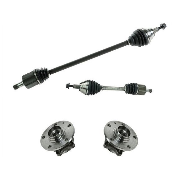 Axle and Wheel Hub Assembly Kit 4 Piece - Compatible with 2011 - 2014 Volkswagen Golf 2.5L 5-Cylinder 2012 2013