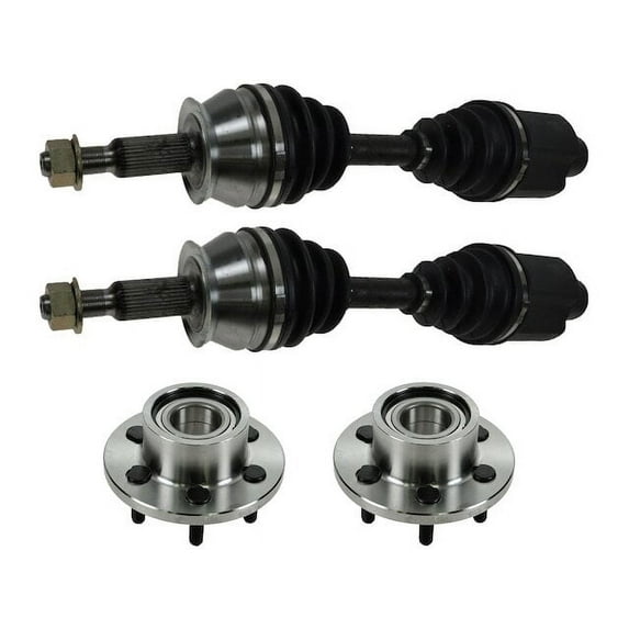 Axle and Wheel Hub Assembly Kit 4 Piece Kit - Compatible with 2001 - 2004 Dodge Dakota RWD 2002 2003