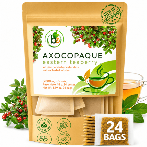 Axocopaque Mexican Herbal Tea - 24 Premium Tea Bags (2000mg per Bag) - Authentic 100% Natural Mexican Botanical - Caffeine-Free, Vegan & Non-GMO - Traditional Harmony - by BEXPERTSUSA