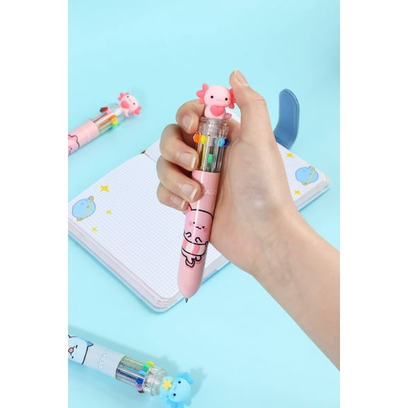 BC Mini Axolotl 10-Color Retractable 1 Single Ball Pen