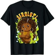 Axolotl Afro African American Axolotls Black Salamander Kids T-Shirt