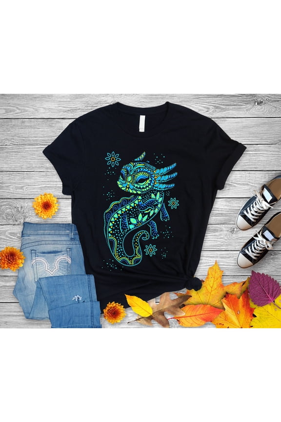 Axolotl Ajolote Huichol Azteca - Mexico - Unisex T-Shirt