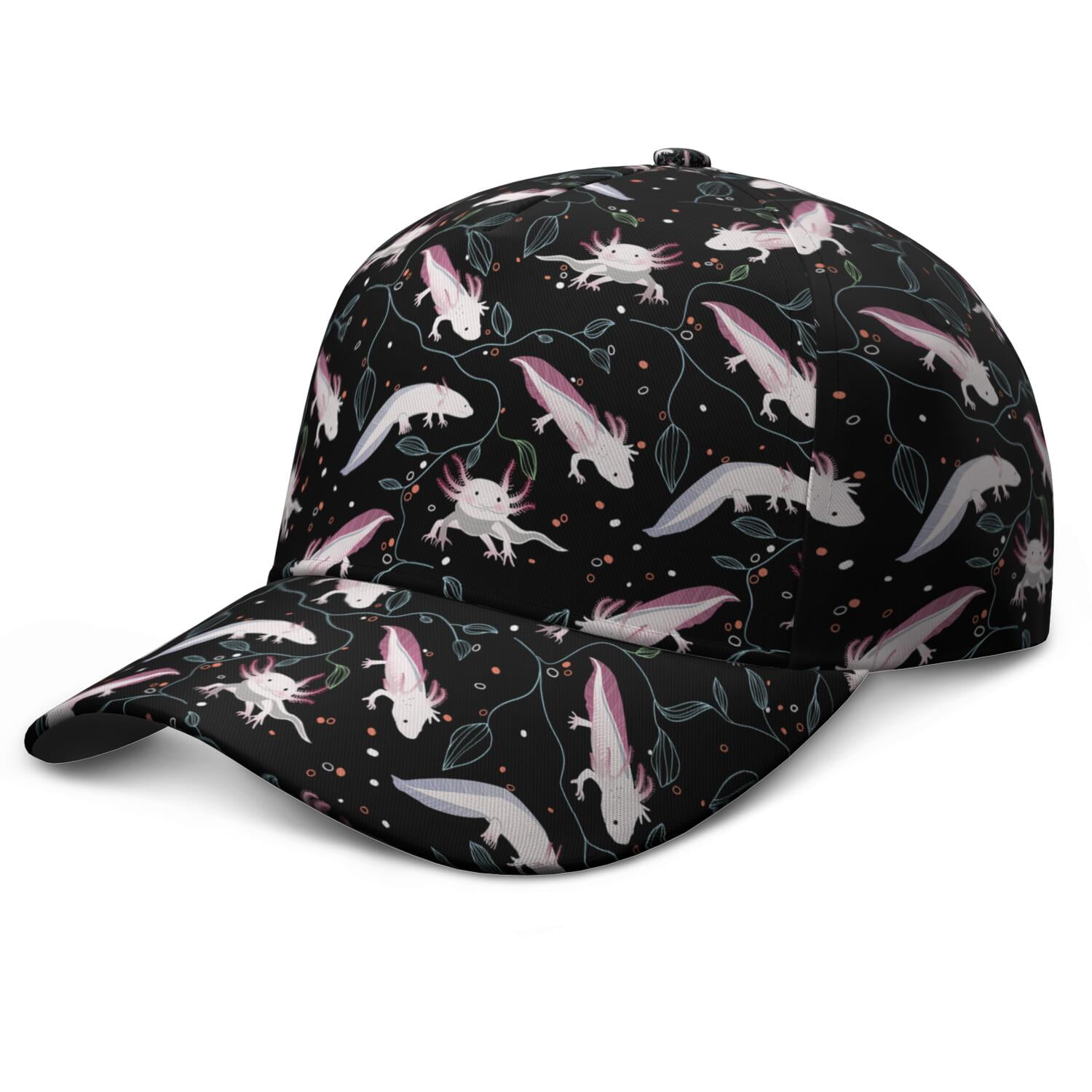 Axolotl Baseball Cap - Kawaii Cute Cartoon Mythical Creature Dad Hat ...