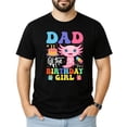 thumbnail image 1 of Axolotl Birthday Dad Shirt - Matching Family Party Tees for Girls, Mom & Dad-Sold Individually Black Shirt Adult Small, 1 of 8