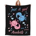 thumbnail image 1 of Axolotl Blanket Flannel Throw Blankets Soft Lightweight for Women Girls Adult Gifts 50"X60", 1 of 6