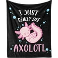 thumbnail image 1 of Axolotl Blanket Gifts - 60"x80" Cute Throw Blanket for Adults Kids - Black Soft Plush Blankets for Bed, Couch & Travel, 1 of 1
