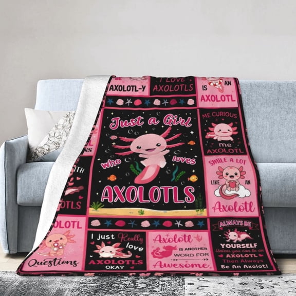 Axolotl Blanket Gifts , Ultra Soft Throw Blanket for Couch Bed Room Decor 50x40