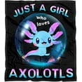 thumbnail image 1 of Axolotl Blanket for Girls, Just A Girl Who Loves Axolotls Gifts, Soft Cozy Flannel Throw Blanket Suitable for Sofa Bed Plush Blankets 50X60 Inch Kids Blanket, 1 of 5