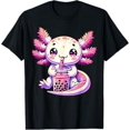 Axolotl Bubble Boba Tea Anime Cute Kawaii Axolotl TShirt