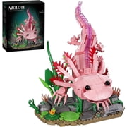 Ylutex Axolotl-Building-Kit, 998Pcs Marine Animal Model with Movable Joints & Underwater Display, ABS Plastic, Compatible with Lego-Animals