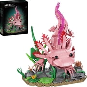 Zylopa Axolotl Building Set Compatible with Lego 998PCS Pink Marine Animal Block Kit for Teens Adults