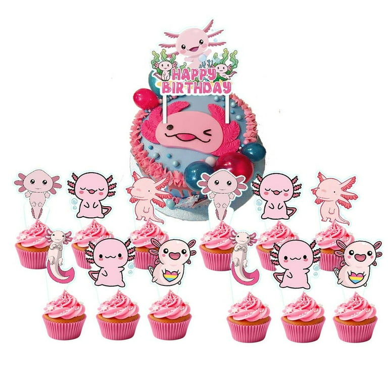 Axolotl Birthday Party Decorations Kit - Banner, Balloons, Plates, Backdrop, Tableware & More