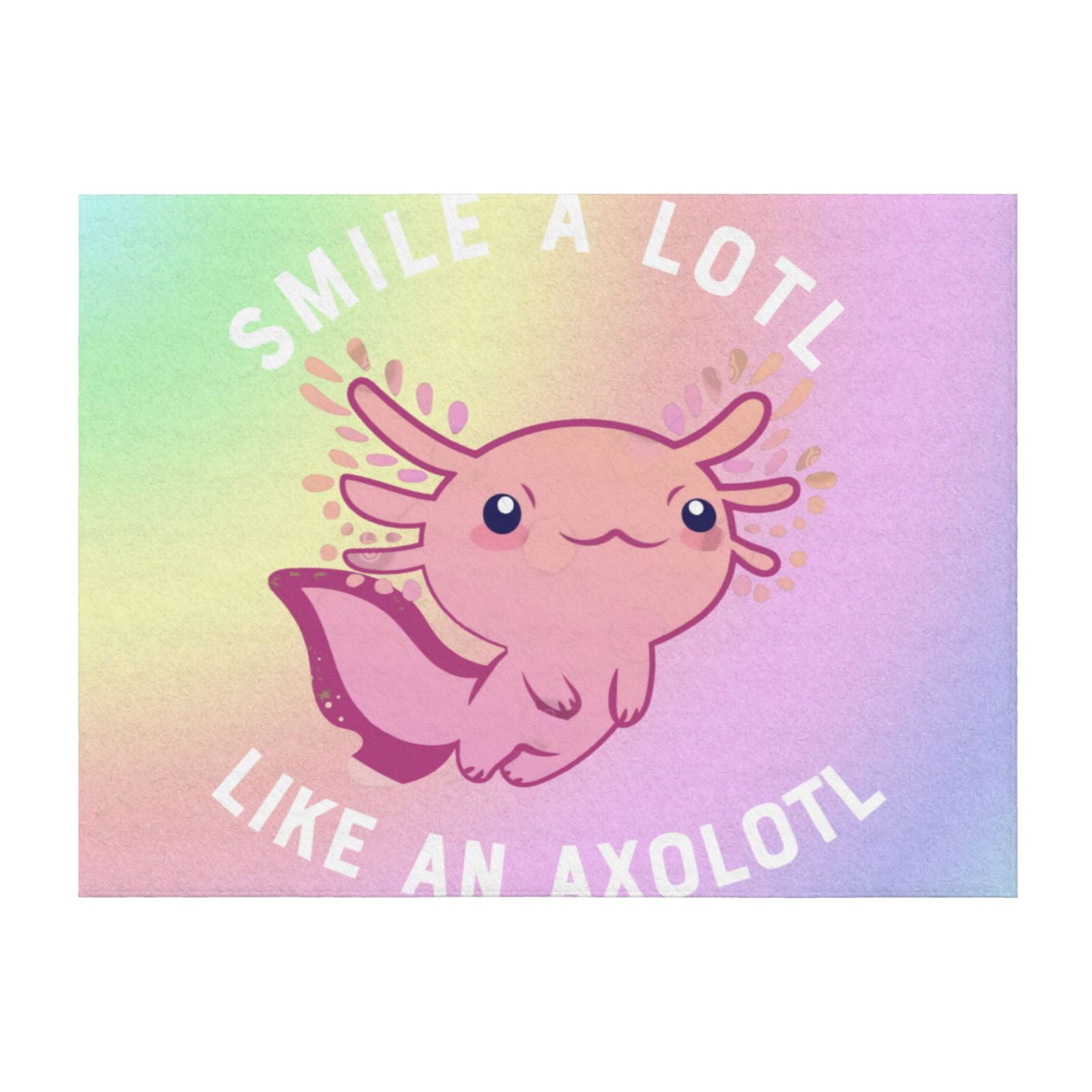 Axolotl Flannel Blanket Soft Lightweight Plush Fuzzy Cozy Luxury