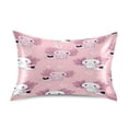 thumbnail image 1 of Axolotl Heart Pattern Queen Size Satin Pillowcase 30''x20'' Double-Sided Print Soft Wrinkle Resistant, 1 of 9