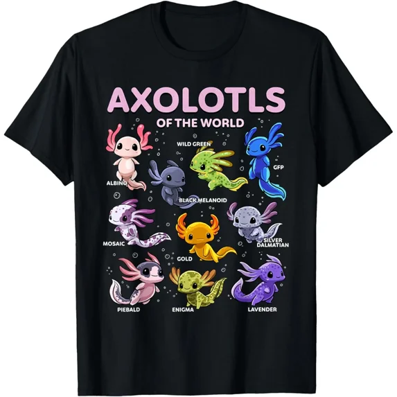 Axolotl Kawaii Axolotls World Axolotl Animals T-Shirt