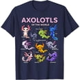thumbnail image 1 of Axolotl Kawaii Axolotls of the World Axolotl Animals T-Shirt,Light Pink color,size S, 1 of 1