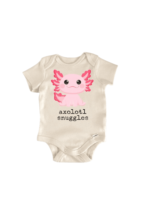 Axolotl Lizard Reptile Newborn Baby Bodysuit