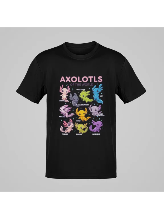 Axolotl Lovers T-Shirt | Kawaii Axolotl Morph Chart Cute Gift Tee