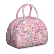 Axolotl Lunch Bag - Kawaii Cute Cartoon Mexican Salamander Print Insulated Tote, Mythical Creature Design Reusable Cooler for Animal Lovers Colorful Fantasy Gift