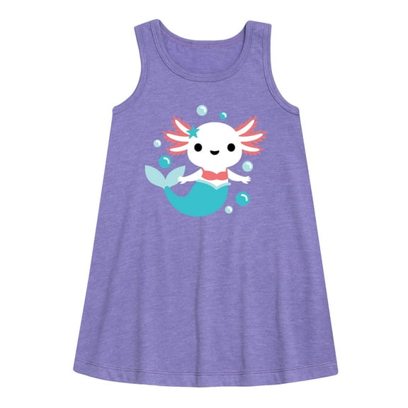 Axolotl Mermaid  - Toddler & Youth Girls A-line Dress