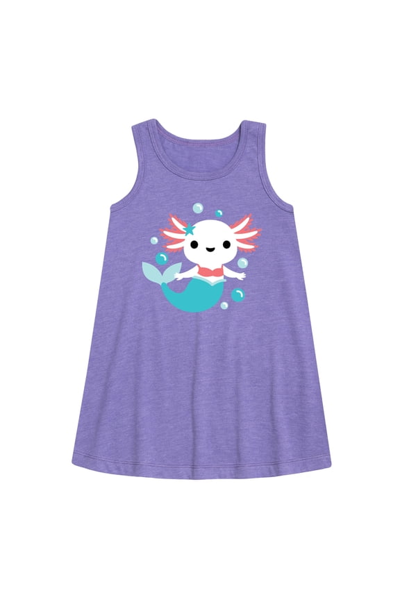 Axolotl Mermaid - Toddler & Youth Girls A-line Dress
