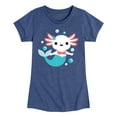 thumbnail image 1 of Axolotl Mermaid  - Toddler & Youth Girls Short Sleeve Graphic T-Shirt, 1 of 6
