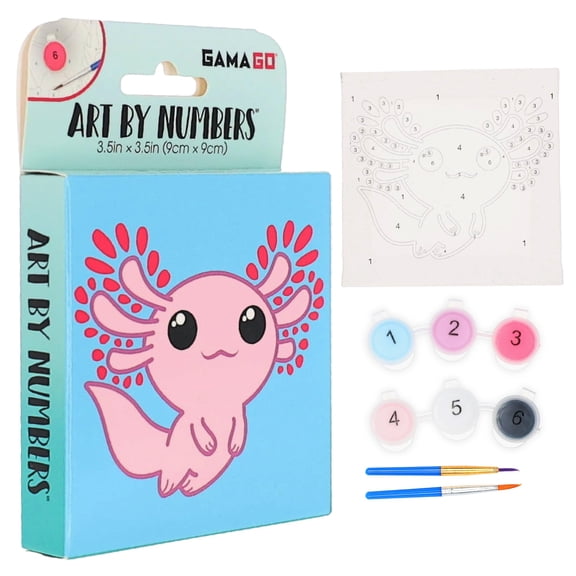Axolotl Micro Art by Numbers (PDQ) (3.5" x 3.5")