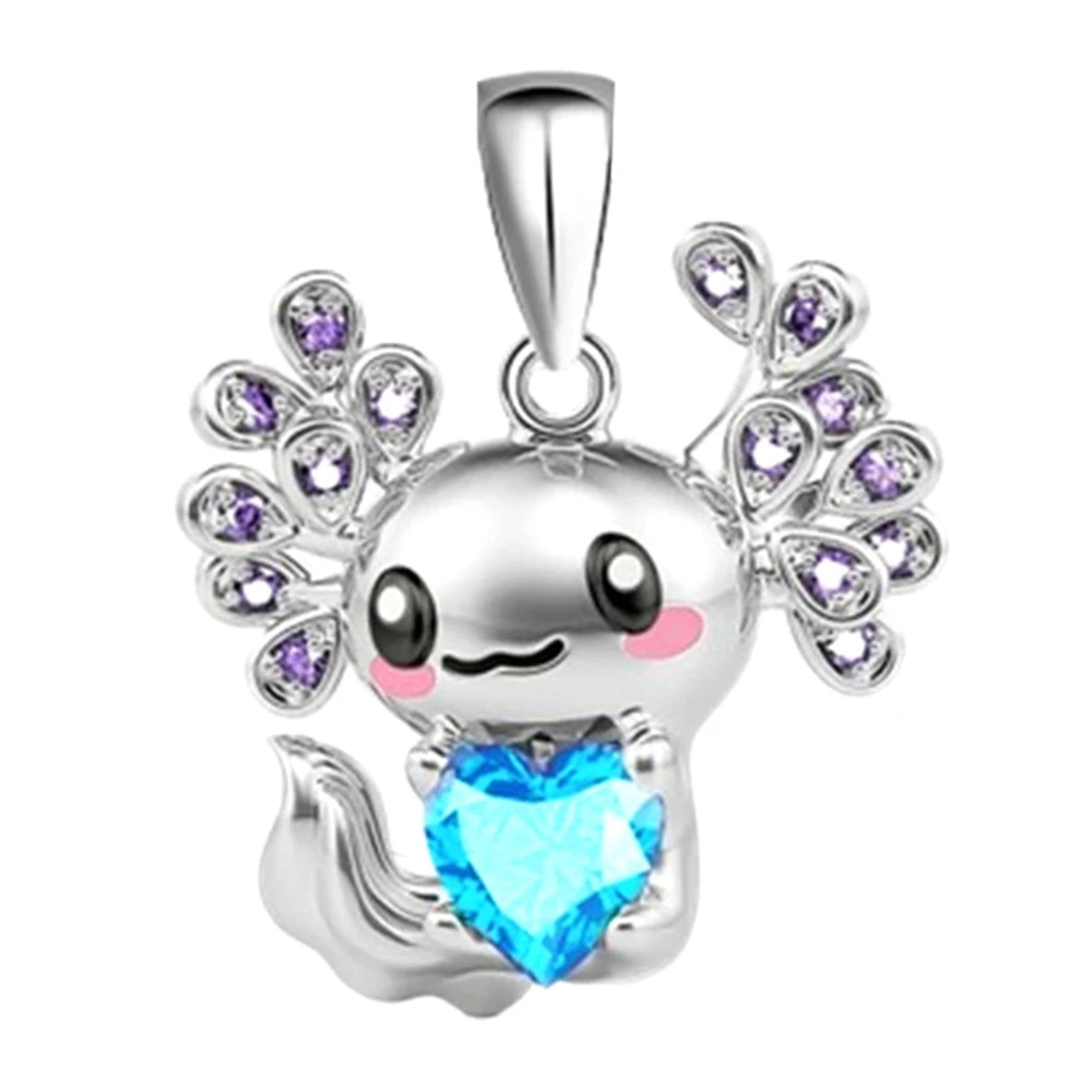 Friendship Axolotl Necklaces For 2 – BFF Matching Kawaii Necklace Gift For Best Friends