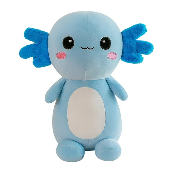 Axolotl Plush Toy, 9.84” Soft Cute Axolotl Stuffed Cotton Plush Pillow Kawaii Salamander Animal for Boys Girls Kids Gift, Fun Décor & Gift - Birthday Gifts for Boys Girls Kids Adults (Blue)