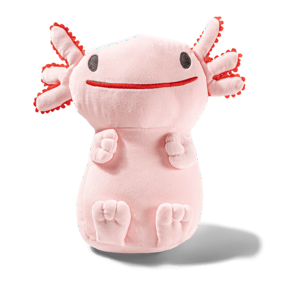 Axolotl Plush Toy Made With Velboa Faux Fur Fabric - Axolotl Stuffed Animal Plush Toy, Cute and Soft Plush Toys For Kids and Adults, 12" Tall