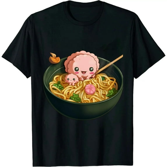 Axolotl Ramen Bowl Kawaii Anime T-Shirt