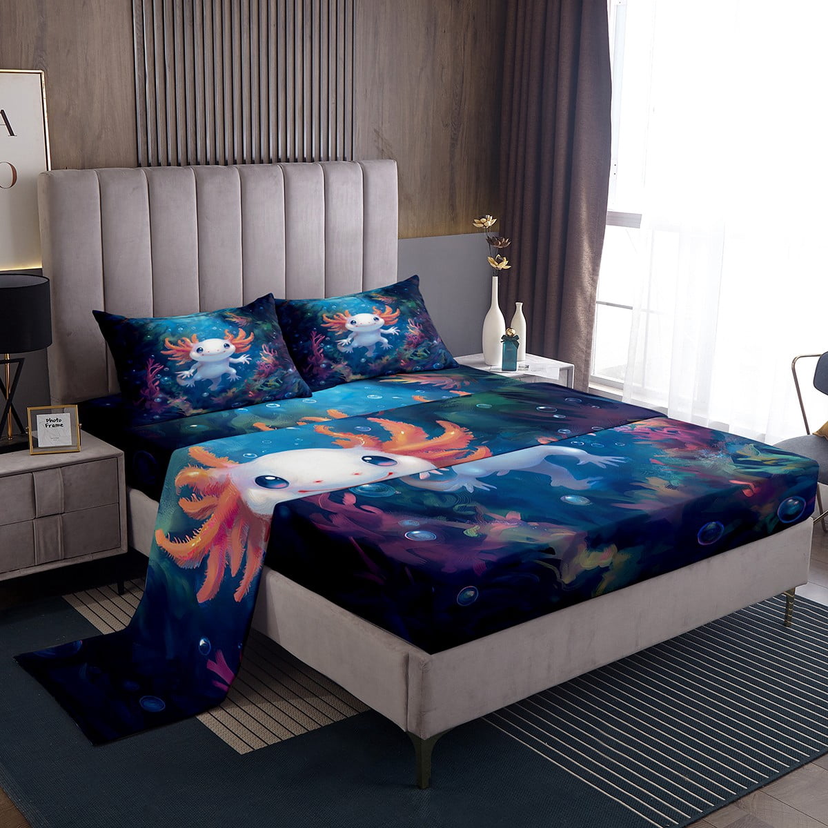 Feelyou Alphabet Kids ABC Learning Bedspread Queen Size, Cartoon Dino Quilted Coverlet Kids Educational Nursery Art Coverlet Set For Boys Girls Jungle Dino Quilted 3Pcs