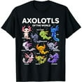 thumbnail image 1 of Axolotl Shirt Kawaii Axolotls of the World Axolotl Animals T-Shirt, 1 of 5