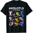 thumbnail image 1 of Axolotl Shirt Kawaii Axolotls of the World Axolotl Animals T-Shirt, 1 of 5